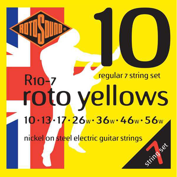 Rotosound R107 Roto Yellows 7-String Electric Set 10 - 56