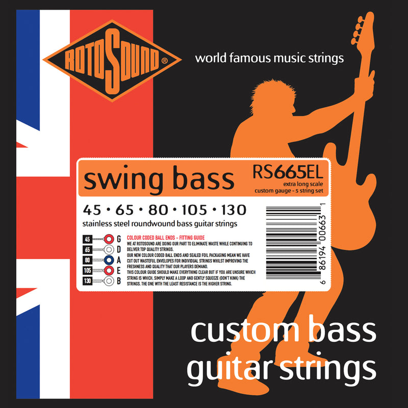 Rotosound RS665EL Swing Bass 66 Extra Long 45-130 5-String