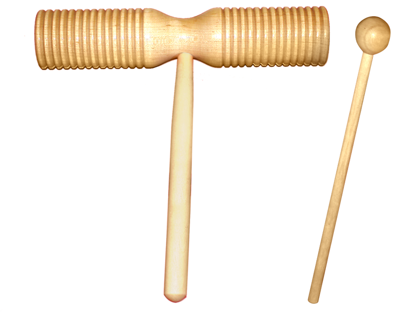 Mano Percussion Double Ended Guiro Wood Tone Block