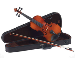 Carlo Giordano VS1K Series 4/4 Size Student Violin Outfit Includes Case, Bow & Rosin