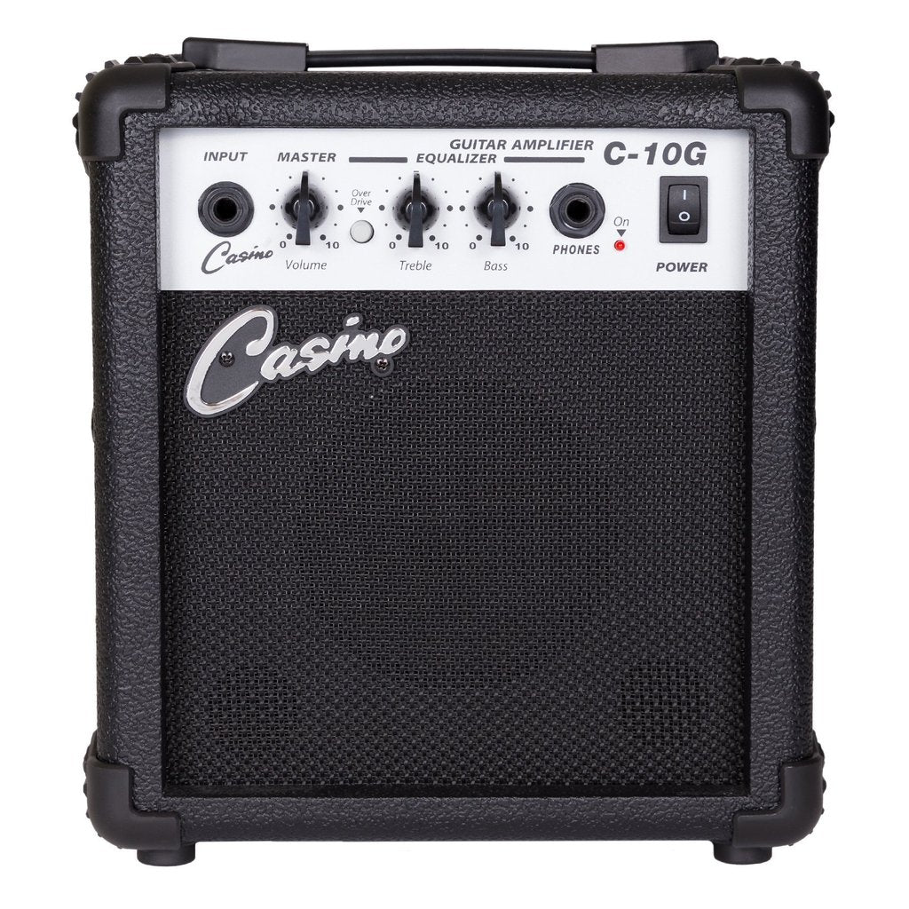 Casino St-Style Left Handed Electric Guitar And 10 Watt Amplifier Pack (Sunburst)