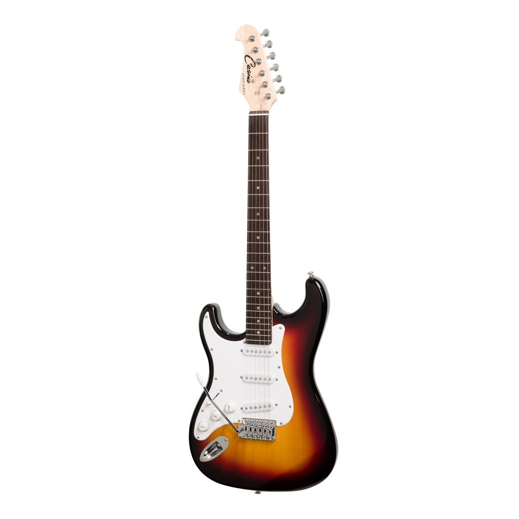 Casino St-Style Left Handed Electric Guitar And 10 Watt Amplifier Pack (Sunburst)