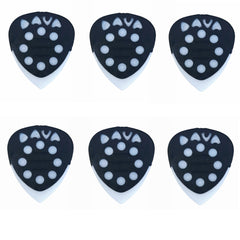 6 x Dava Guitar Picks Delrin Grip Tips in White