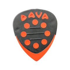 6 x Dava Guitar Picks Delrin Grip Tips in Red