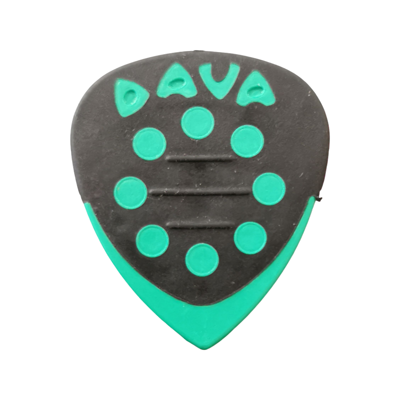 6 x Dava Guitar Picks Delrin Grip Tips in Green