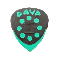 6 x Dava Guitar Picks Delrin Grip Tips in Green